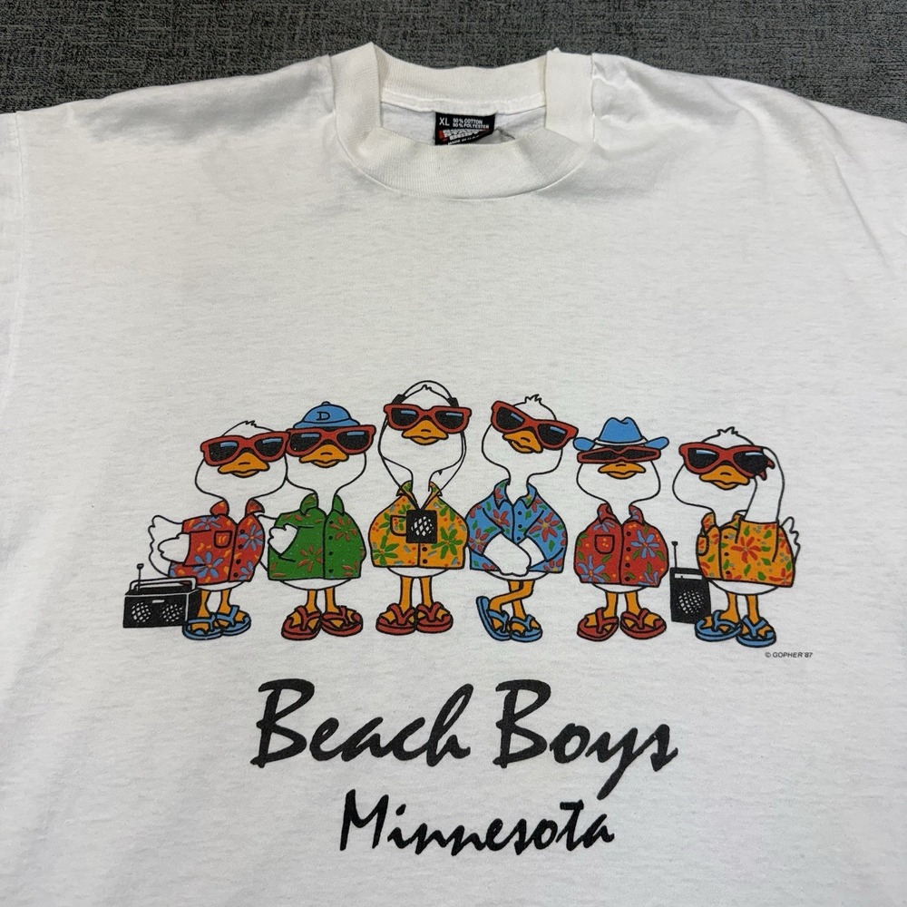 Vintage Beach Boys Minnesota T-Shirt Men's XL Screen Stars 80's Ducks Vacation‎
